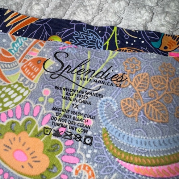 Splendies 1X Thong | Colorful Birds & Florals Print | New with Tags - Picture 5 of 6
